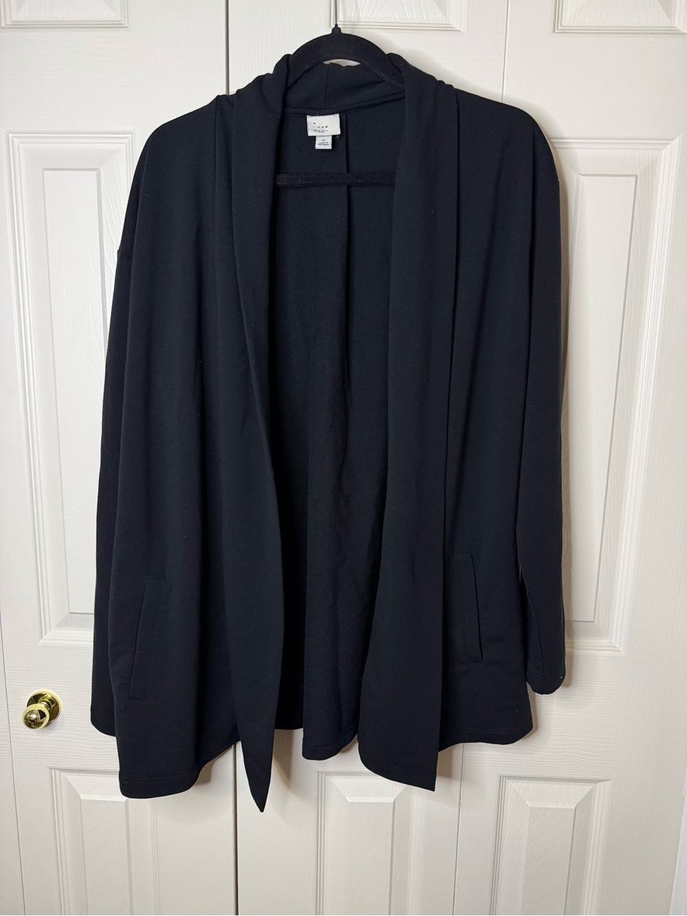 a new day Women's Black Open Front Cardigan Sweater